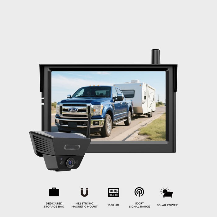 Solar 5A Wireless Magnetic Backup Camera for RV & Campers