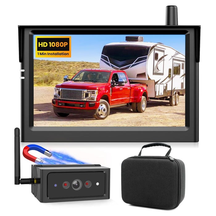 Solar4 B 1080P Magnetic Portable Backup Camera Wireless with 5 Monitor for RV and Camper Trailer - Image 2