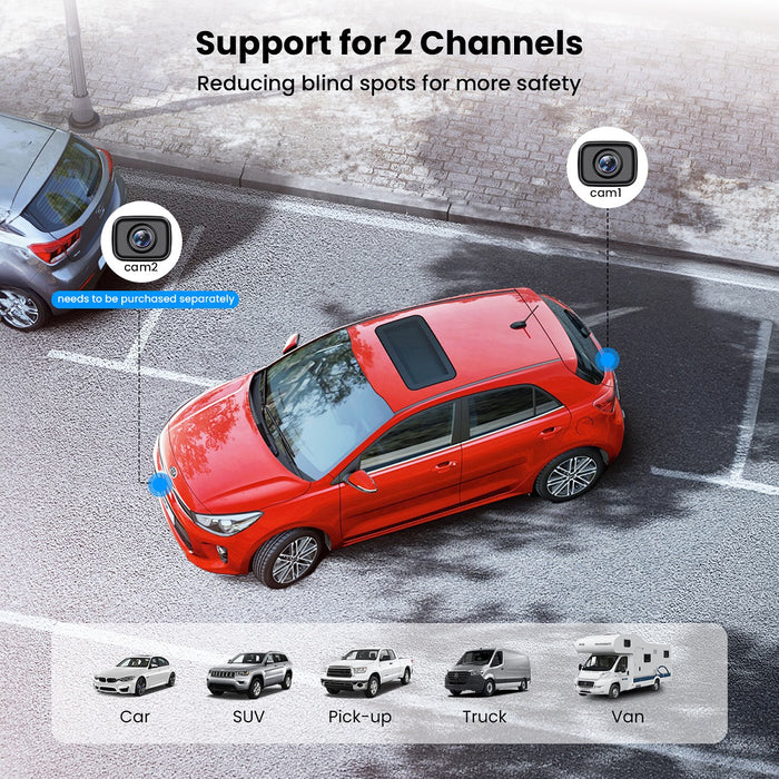 W12 1080P Wireless Backup Camera with 5 Monitor and Dual Camera Support - Image 4