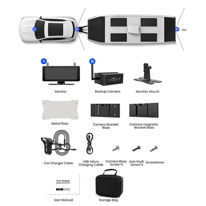 Solar4B Max 1080P Magnetic Wireless Backup Camera with DVR Loop Recording - Image 8