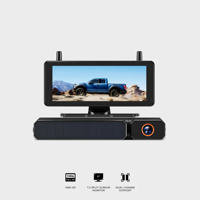 Solar3A Plus Max Wireless Backup Camera with 7.2" Screen & DVR
