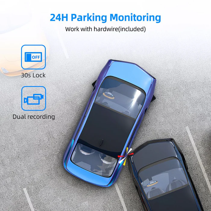 T9 Pro 1080P Front and Rear Dash Cam with GPS for Car & Truck - Image 7