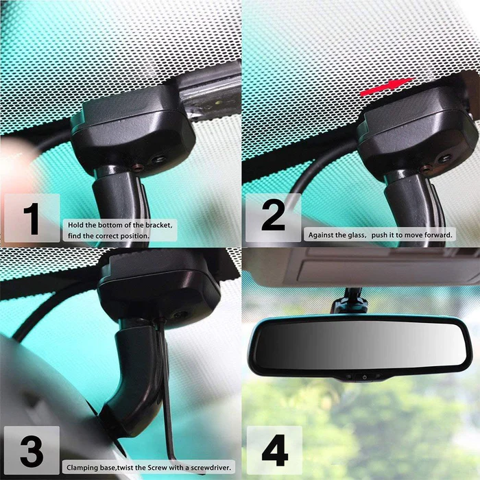 T2 480P Wired Rear View Mirror Backup Camera for Car, Truck and RV - Image 7